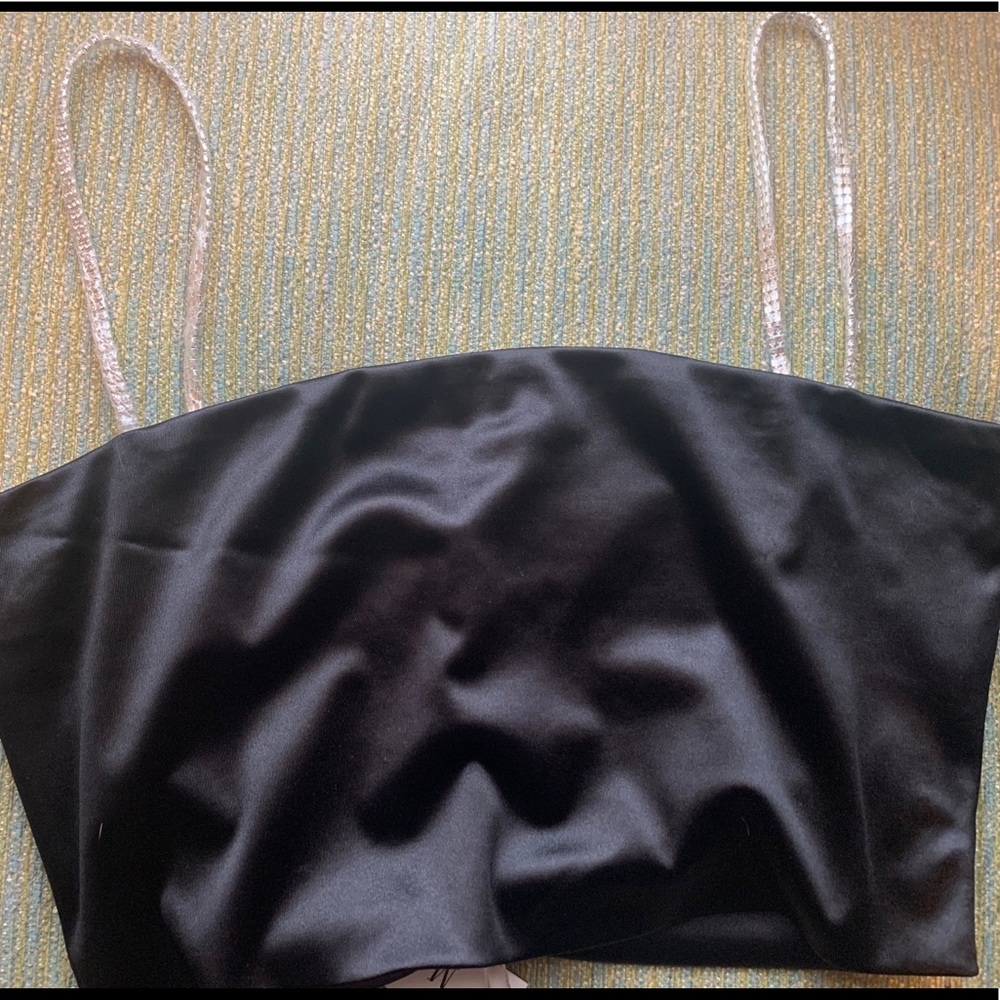 Meshki Yvonne Diamante Crop Top